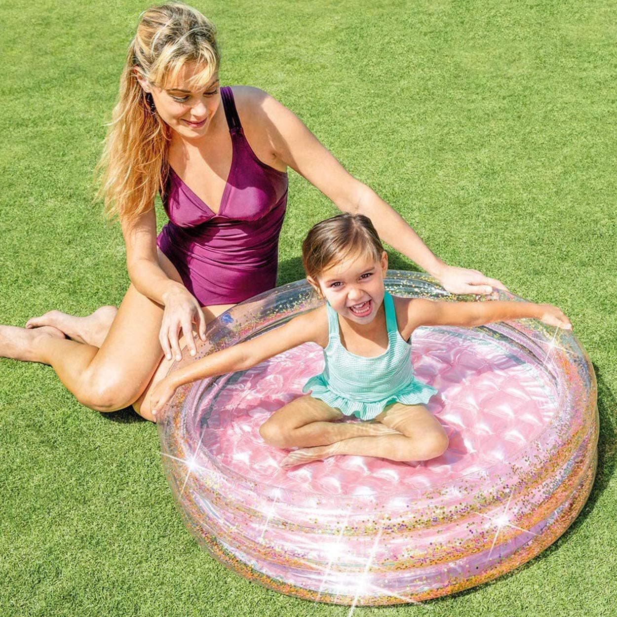 Intex Inflatable Glitter Mini Pool 86 x 86 x 25 cm