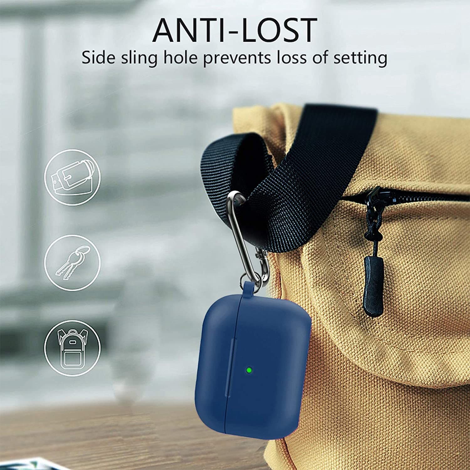 Airpods Pro Case,Soft Silicone Skin Cover Shock-Absorbing