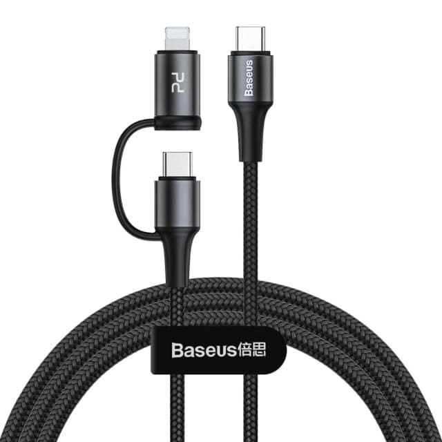 Baseus 2in1 60W Type-C USB Cable +iphone Lighting Connector