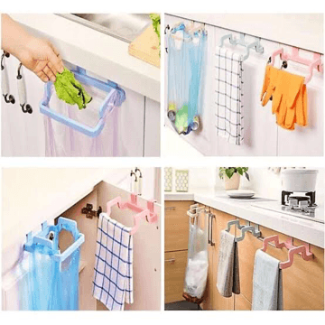 Kitchen Cabinet Door Garbage Trash Bag Towel Hanging Holde