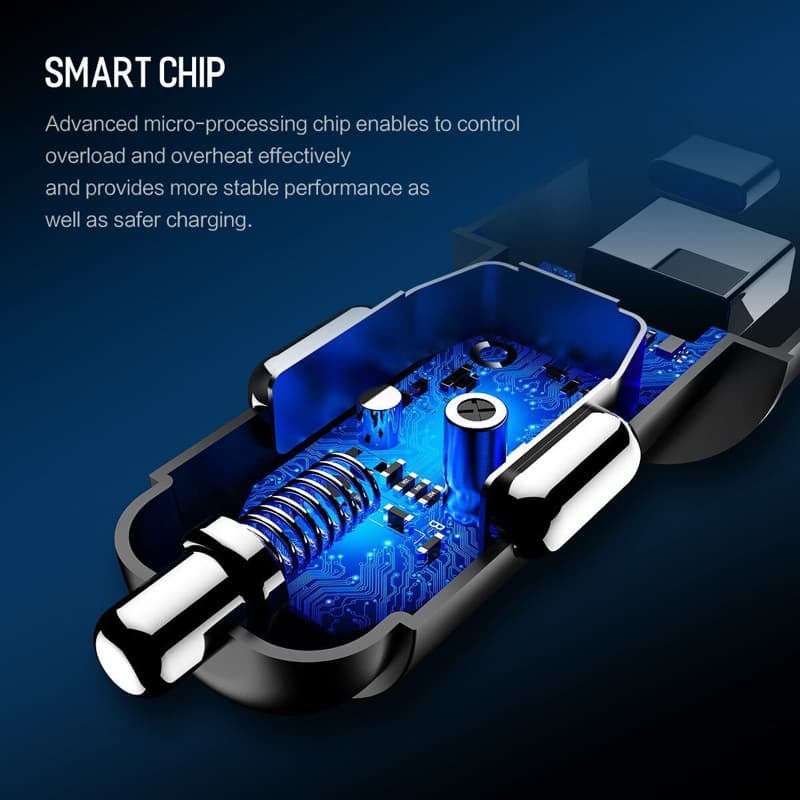 ROCK 30W Dual Ports QC4.0 PD3.0 Type C Fast Car Charger For iPhone XS Xiaom