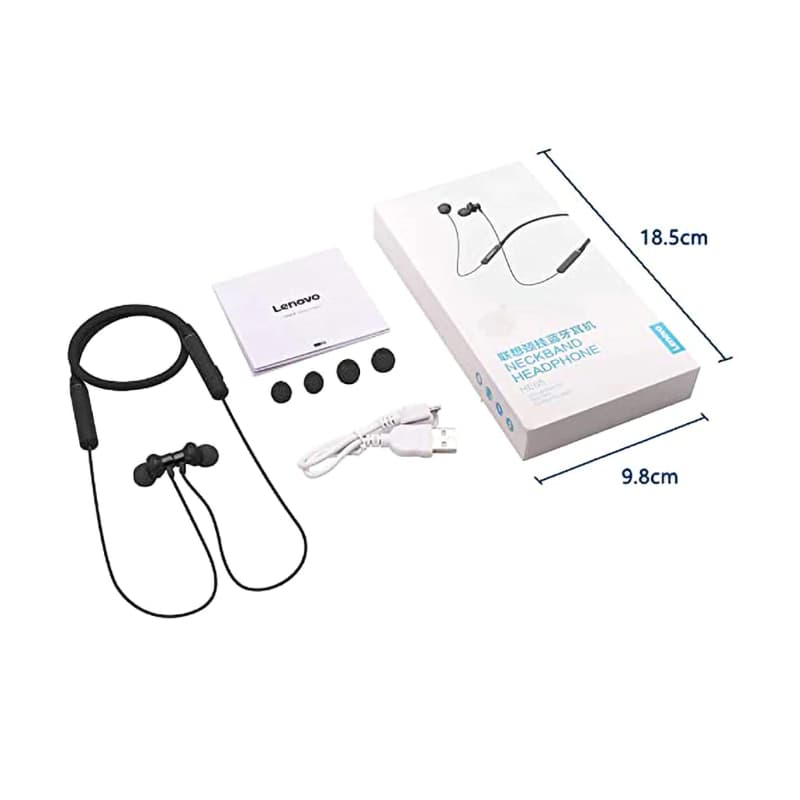 Lenovo HE05 Neckband Bluetooth Headset Black