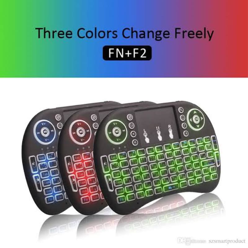 MINI TOUCH PAD RF 500 WIRELESS WITH 3 COLOUR BACKLIGHT KEYBOARD MOUSE