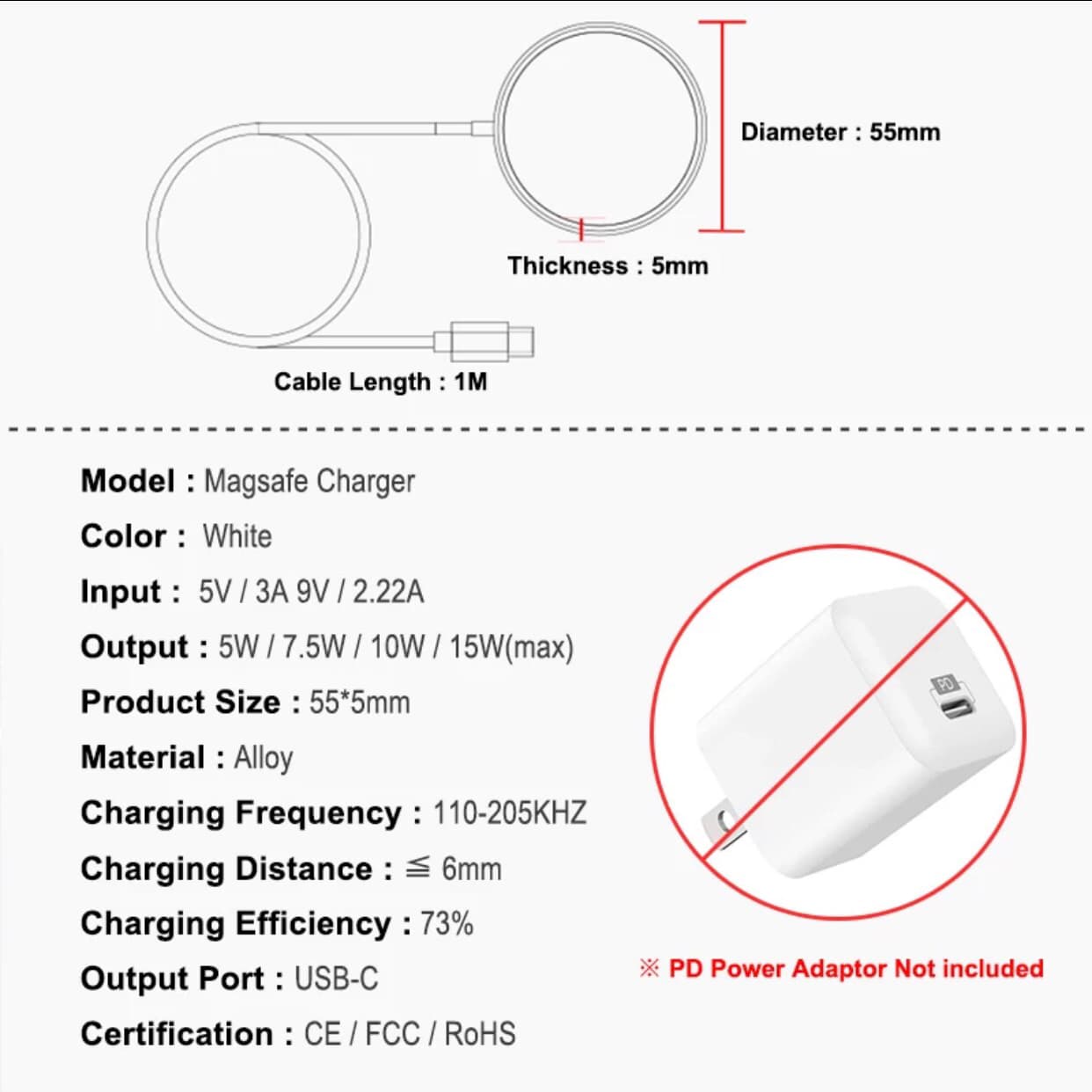 Magsafe 15W Magnet Wireless Charger For iPhone 12 Pro