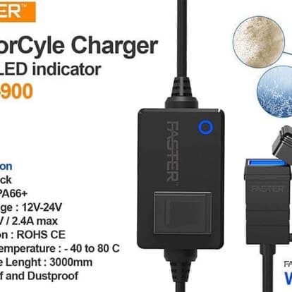 Motorcycle WaterProof Mobile Charger With LED Indicat